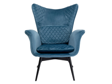TUDOR VELVET - Wing fabric armchair with armrests by KARE Design - view 3